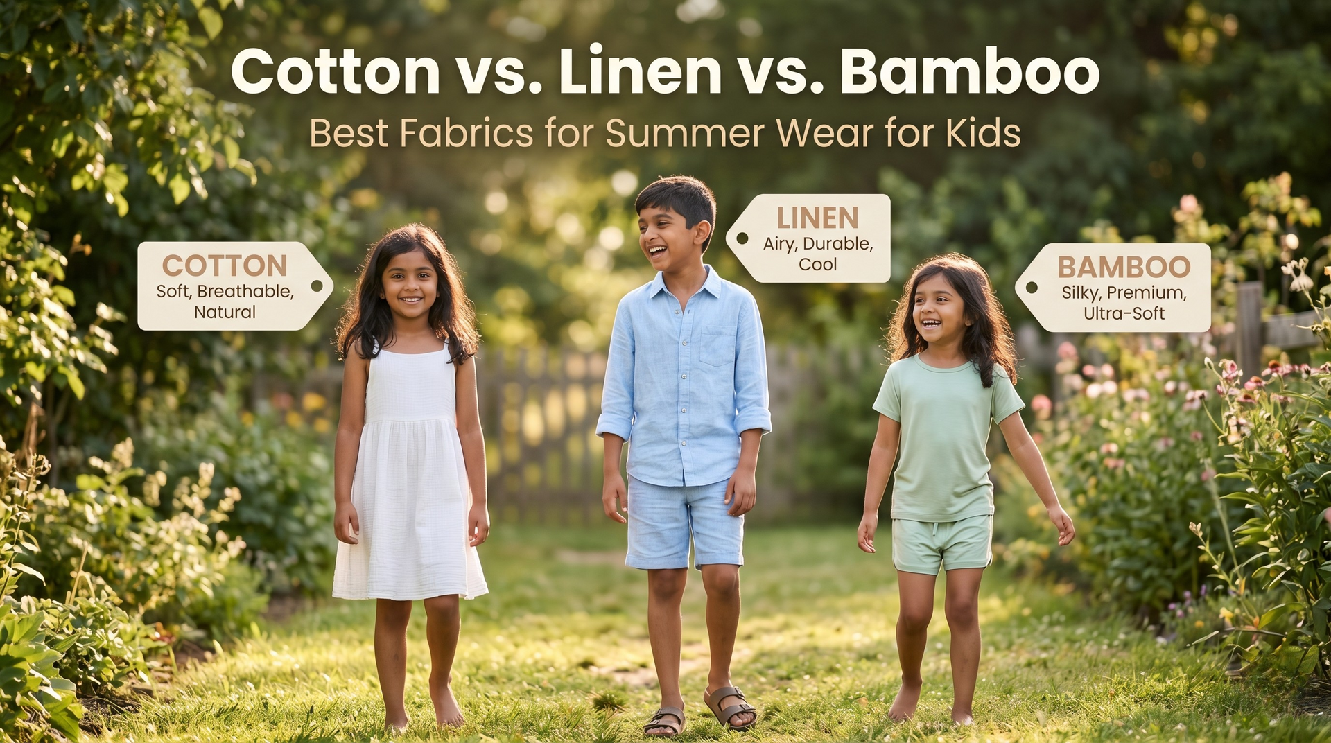 Cotton vs. Linen vs. Bamboo: Best Fabrics for Summer Wear for Kids