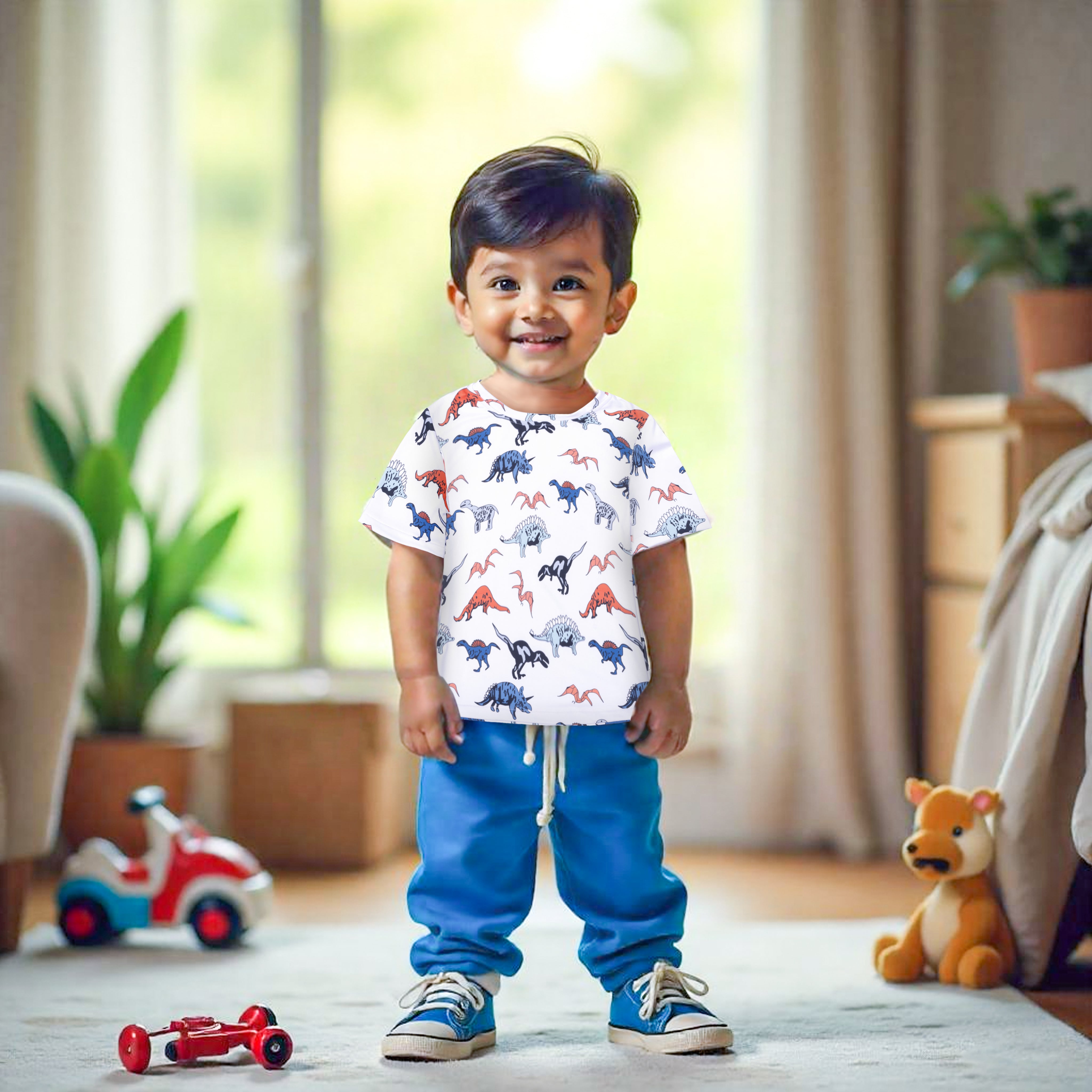 Dino Print Boys T-shirt