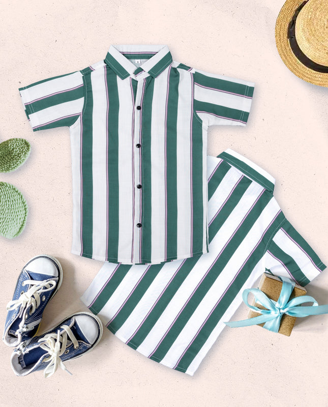 Green & Purple Stripe Shirt