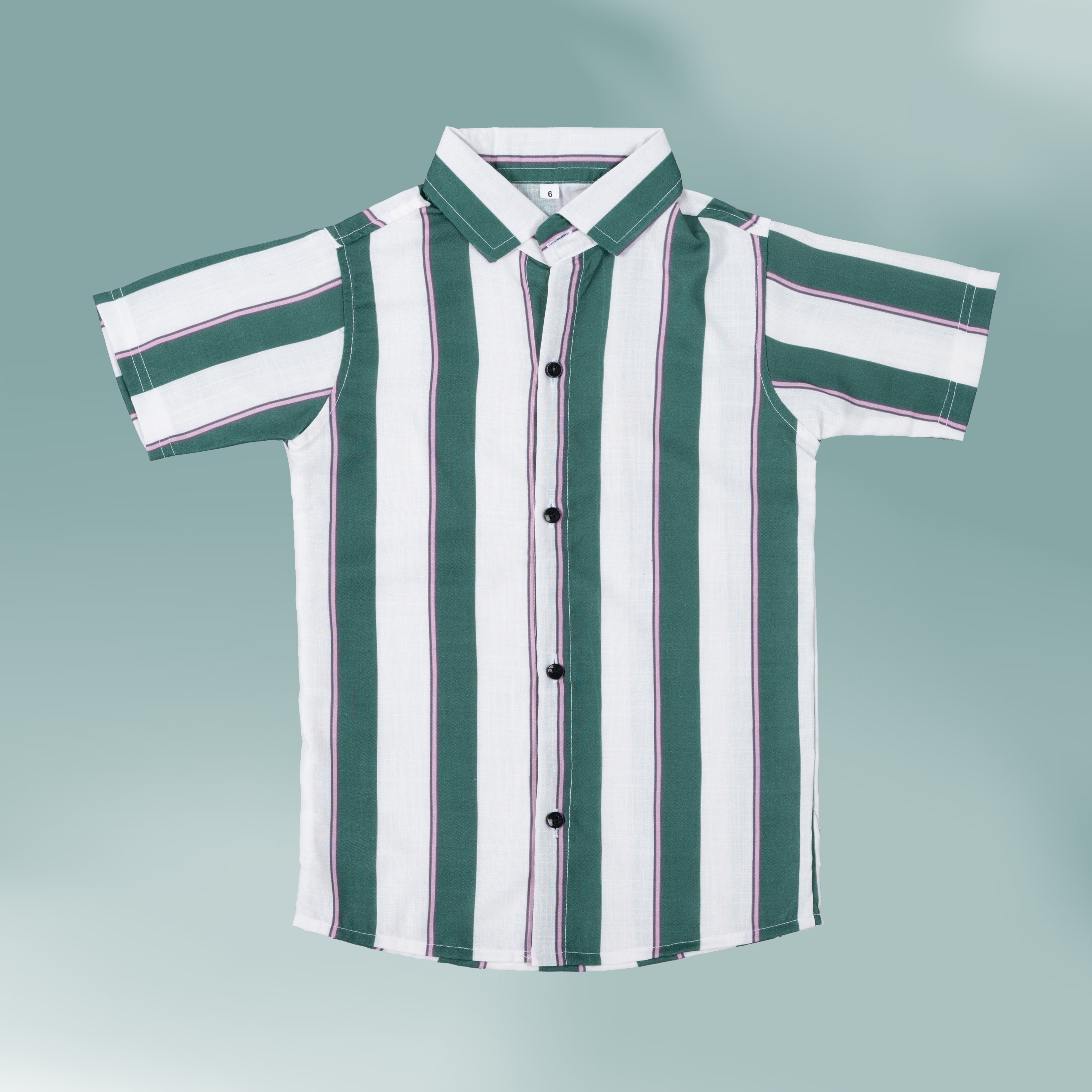 Green & Purple Stripe Shirt