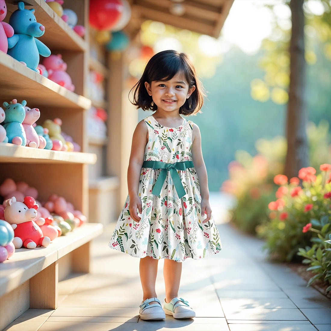 Green Bow Frock