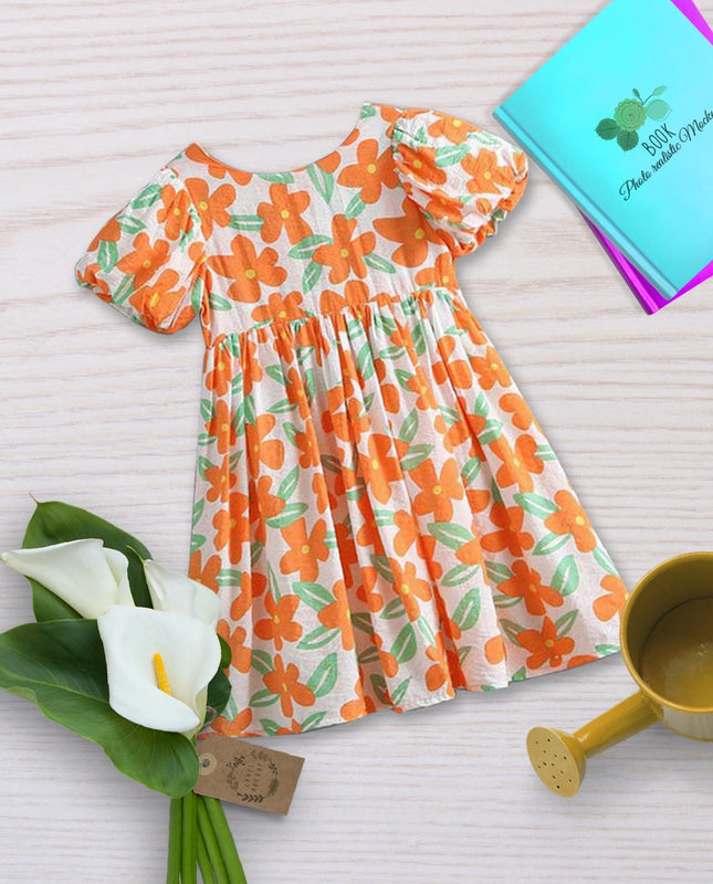 Orange Bloom Frock