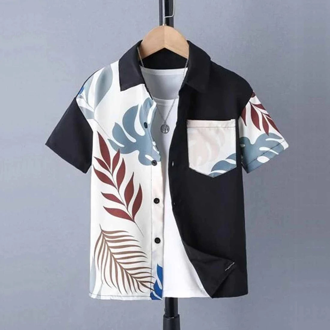 Black & White Leaf Shirt