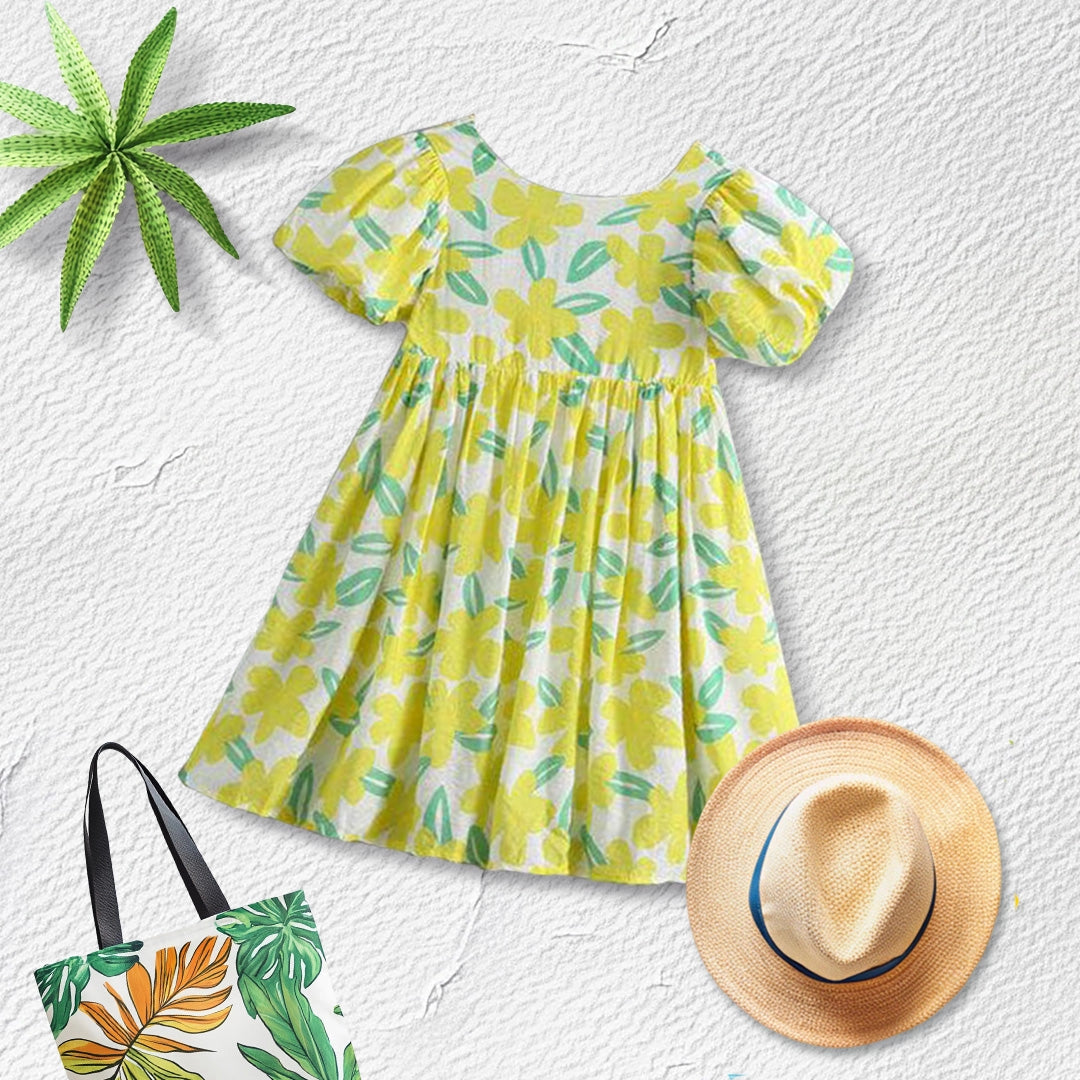 Yellow Floral Frock