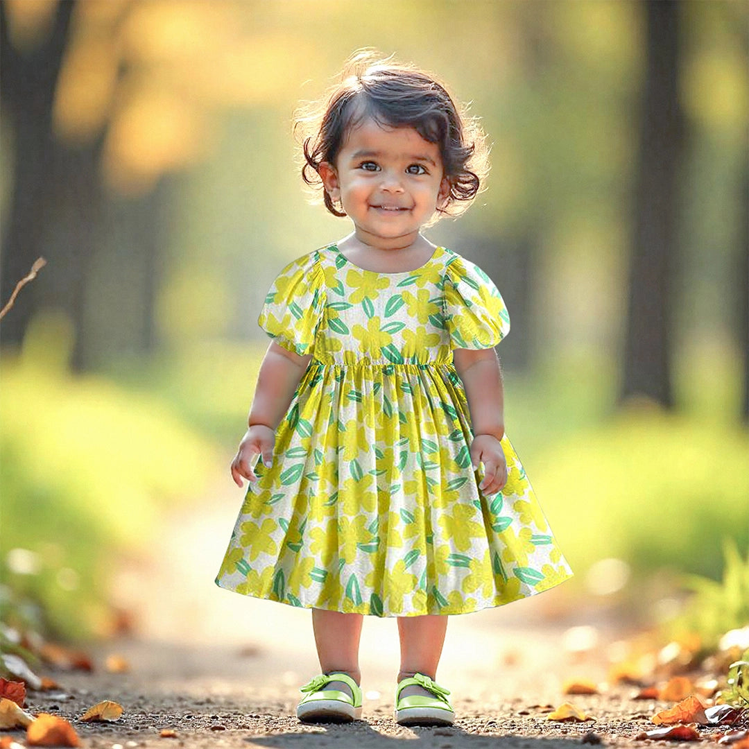 Yellow Floral Frock
