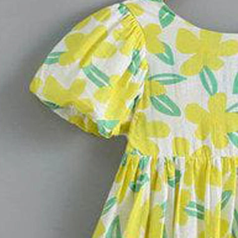 Yellow Floral Frock