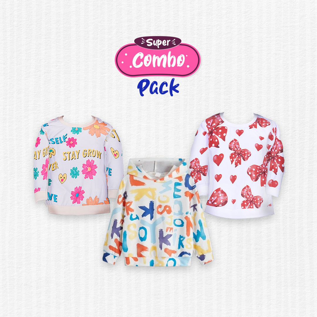 Combo of 3 - Girls T-shirt